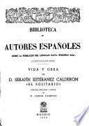Vida y obra de D. Serafín Estébanez Calderón, El Solitario.