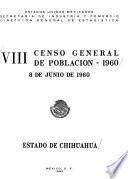 VIII censo general de población, 1960: Estado de México