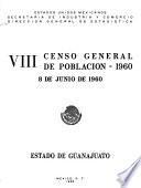 VIII censo general de poblacion, 1960
