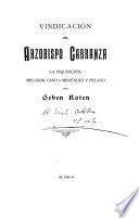 Vindicación del señor D. Bartolomé Carranza de Miranda, Arzobispo de Toledo y de la Orden de Predicadores