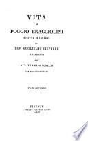 Vita di Poggio Bracciolini scritta in inglese dal rev. Guglielmo Shepherd e tradotta dall'avv. Tommaso Tonelli con note ed aggiunte. Tomo primo [-secondo]