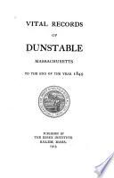 Vital Records of Dunstable, Massachusetts