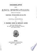 Vocabolario della lingua epirotica-italiana