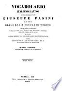 Vocabolario italiano-latino ad uso delle regie scuole di Torino