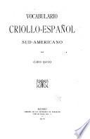 Vocabulario criollo-español sud-americano