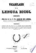 Vocabulario de la lengua Bicol, Compuesto