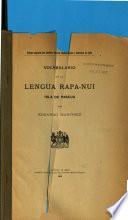 Vocabulario de la lengua rapanui, isla de Pascua