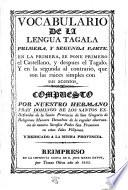 Vocabulario de la lengua Tagala, primera, y segunda parte