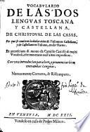 Vocabulario de las dos lenguas toscana y castellana ... Accresciuto di nuouo da Camillo Camilli, etc