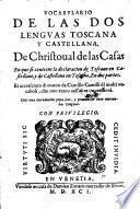 Vocabulario de las dos lenguas toscana y castellana ... en dos partes, et accresciuto di nuovo da Camillo Camilli