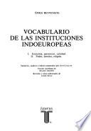 Vocabulario de las instituciones indoeuropeas