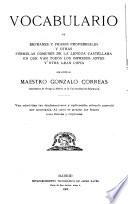 Vocabulario de refranes y frases proverbiales y otras formulas comunes de la lengua castellana