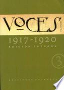 Voces, 1917-1920