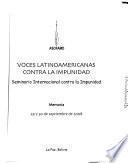 Voces latinoamericanas contra la impunidad
