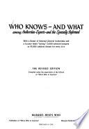 Who Knows, and What, Among Authorities, Experts, and the Specially Informed