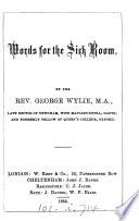 Words for the sick room