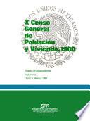 X Censo General de Población y Vivienda 1980. Estado de Aguascalientes. Volumen II, tomo 1