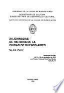 XII Jornadas de Historia de la Ciudad de Buenos Aires, El Estado