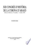 XIII Congrés d'Història de la Corona d'Aragó (Palma de Mallorca, 27 setembre-1 octubre 1987).