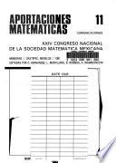 XXIV Congreso Nacional de la Sociedad Matemática Mexicana