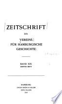 Zeitschrift des Vereins für hamburgische geschichte