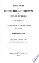 Zeitschrift für deutsches Altertum und deutsche Literatur